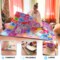 QUOKKA Playmats for Babies and Toddlers ABC Play Mat for Kids Baby Infants - Super Soft Plush Extra Thick (0.8cm) Large Alphabet Nursery Rug with Unicorn Princess - Padded Foldable Non-Slip Mat
